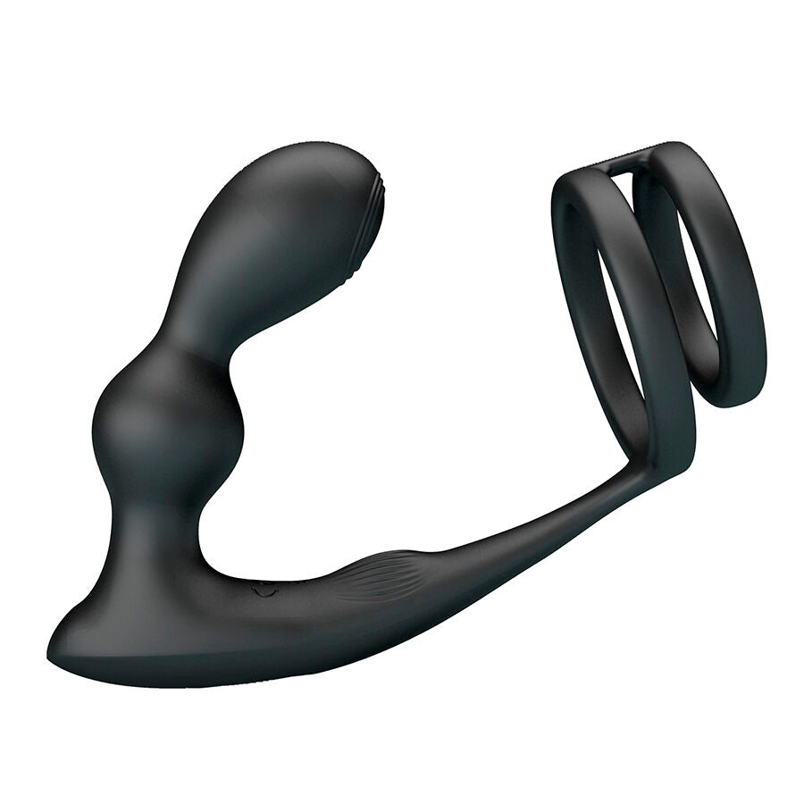 Plug anale vibrante con anello per pene e telecomando di Mr Play, immagine 4
