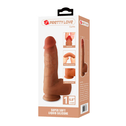 Dildo realistico con ventosa Curtis 17,3 cm -ø- 4,2 cm di Pretty Love, immagine 10