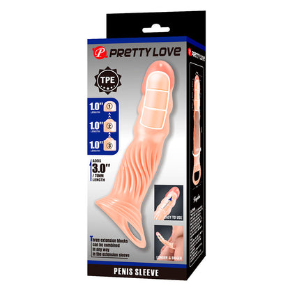 Guaina per pene testurizzata con estensori di Pretty Love, immagine 9