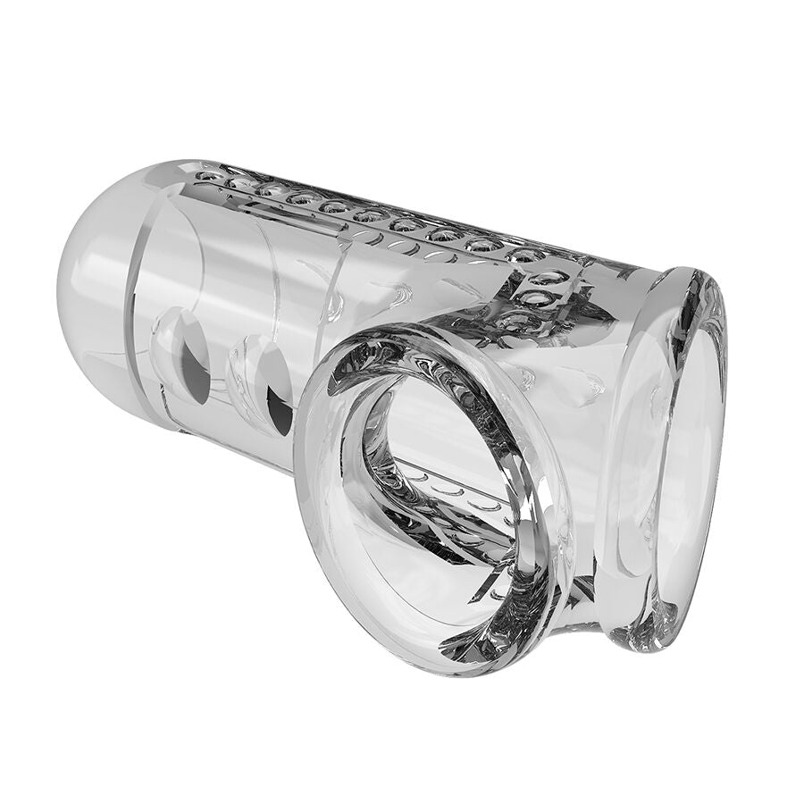 Guaina per pene trasparente con texture di Pretty Love, immagine 5