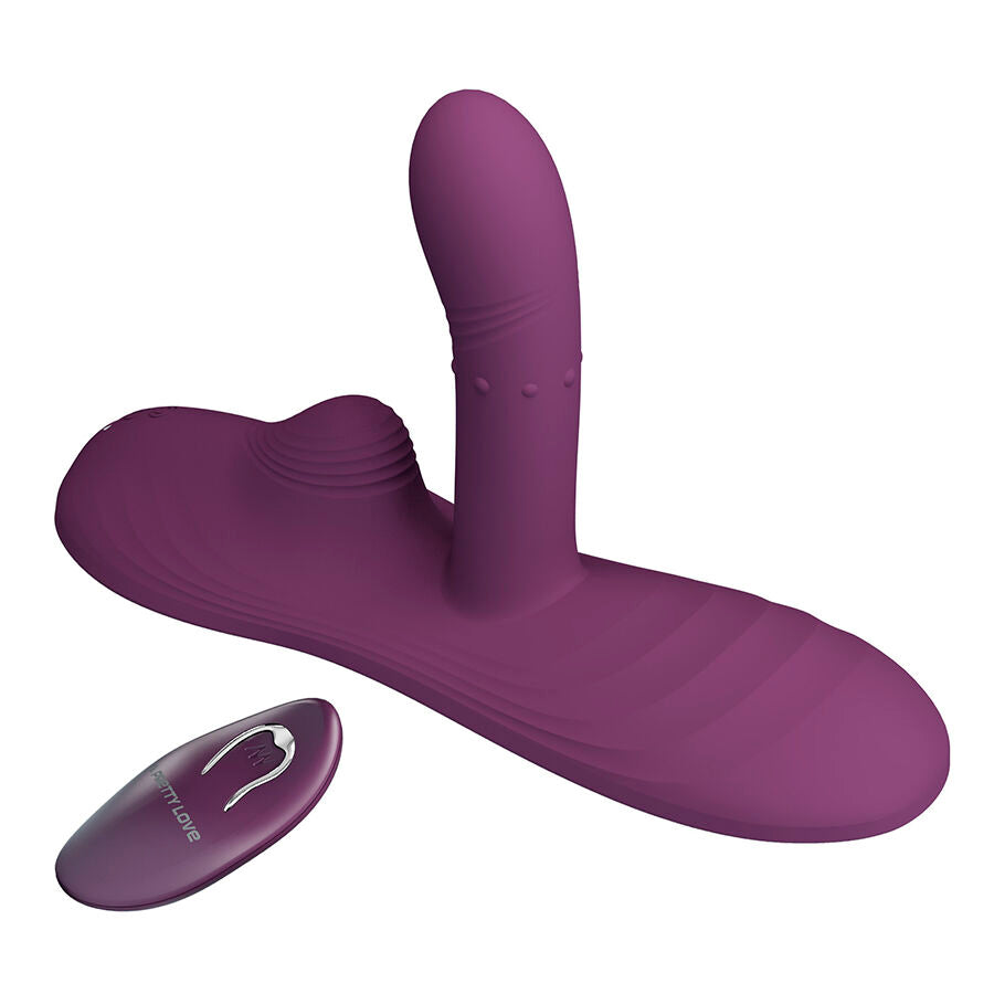 Vibratore con effetto Luka calore e telecomando di Pretty Love, immagine 3