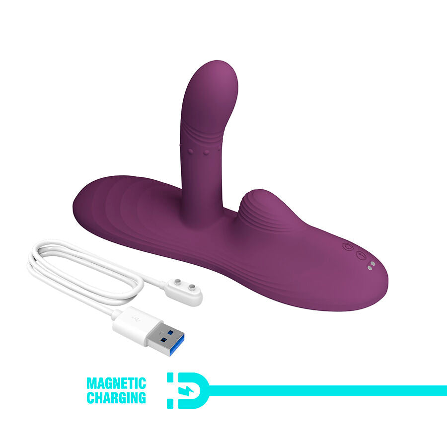 Vibratore con effetto Luka calore e telecomando di Pretty Love, immagine 6