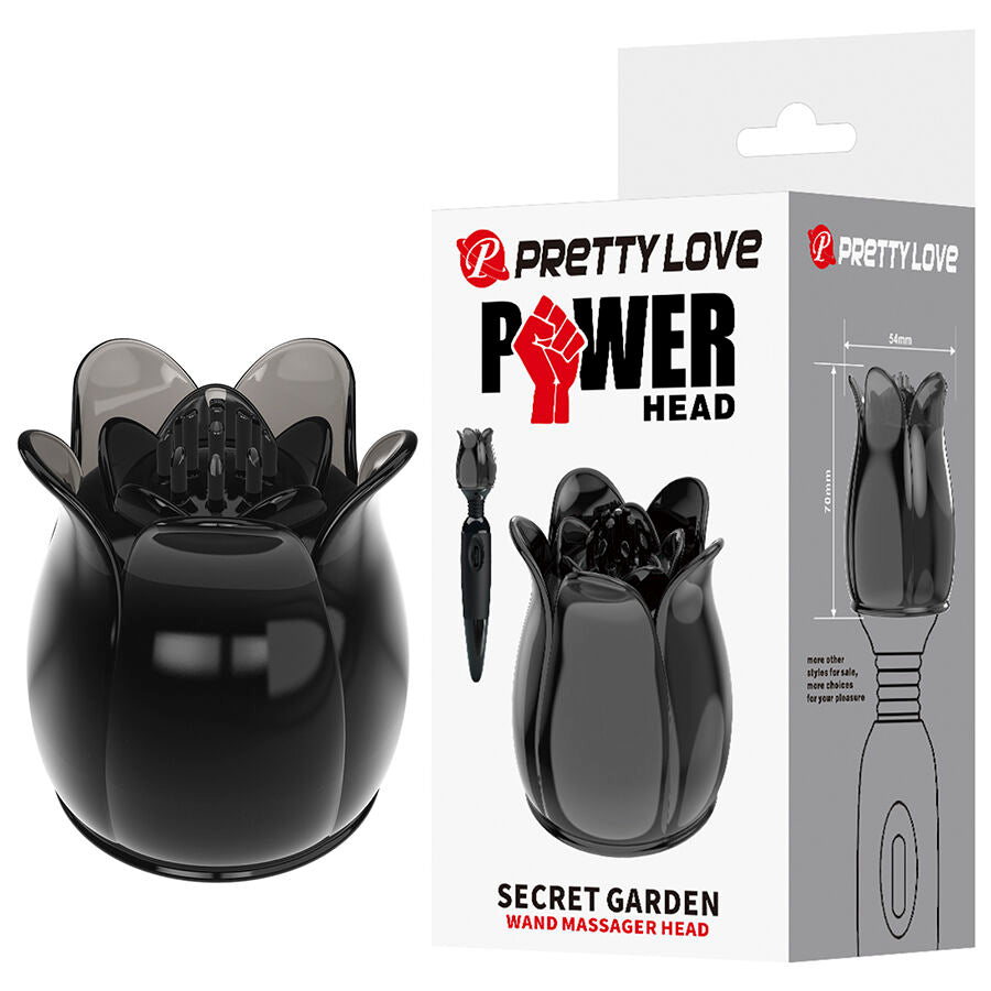 Sex toy secret Garden testa da massaggio nera di Pretty Love, immagine 2