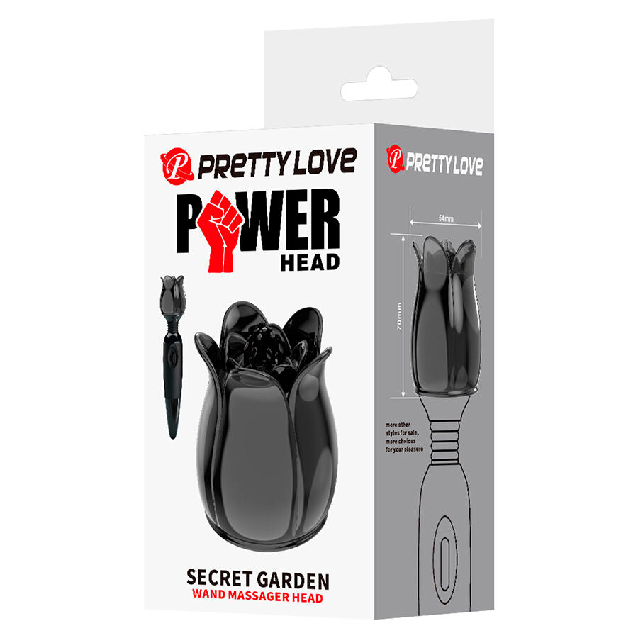 Sex toy secret Garden testa da massaggio nera di Pretty Love, immagine 9