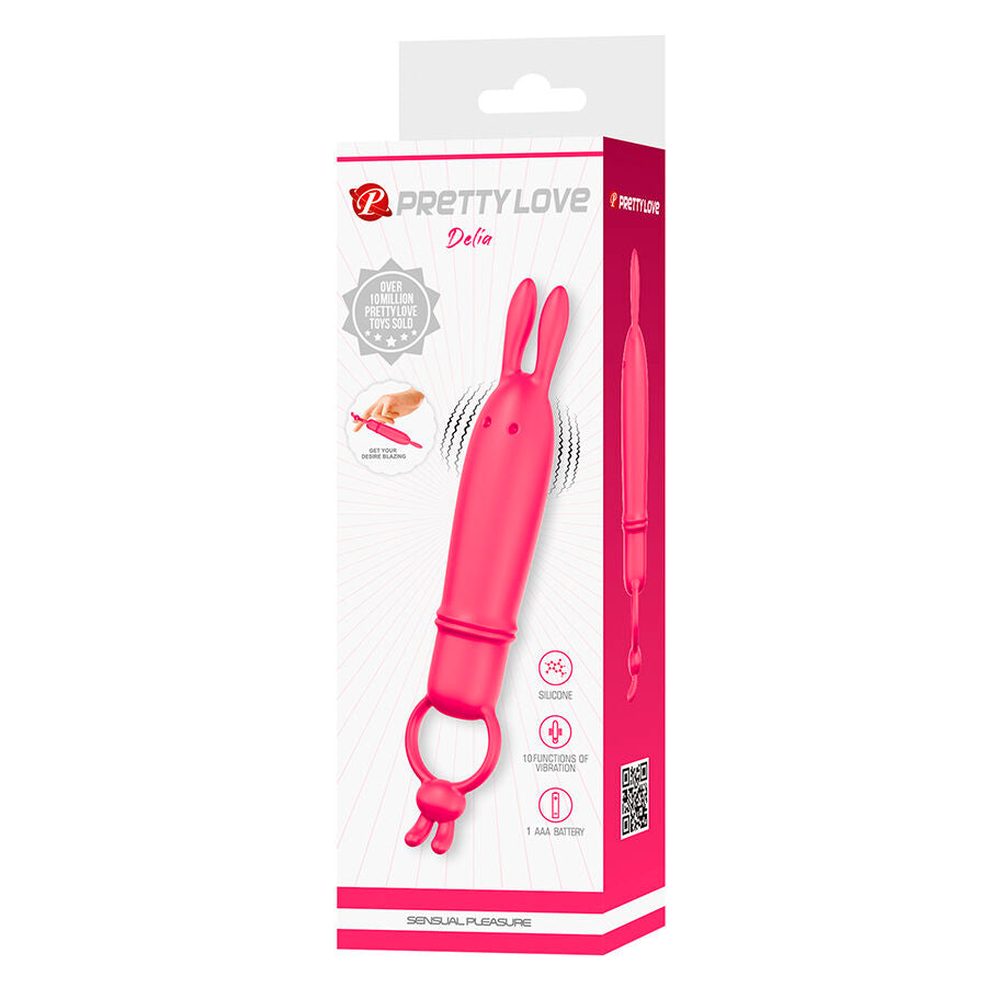 Vibratore Delia coniglio con anello di resistenza di Pretty Love, immagine 9