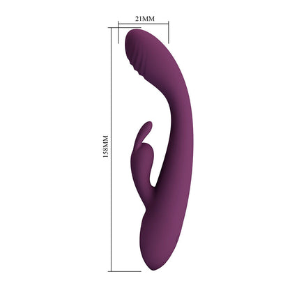 Vibratore Emma viola con stimolatore rabbit di Pretty Love, immagine 8