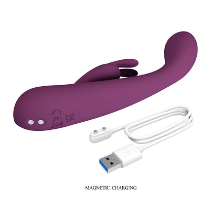 Vibratore Emma viola con stimolatore rabbit di Pretty Love, immagine 6