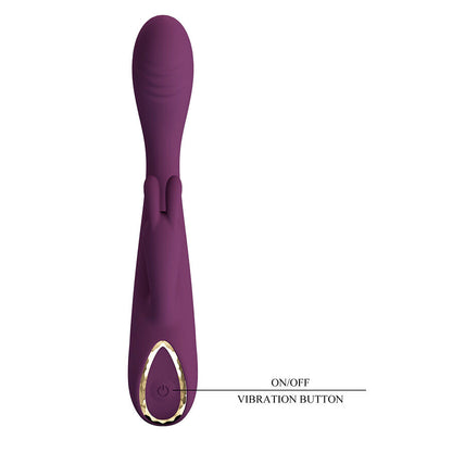 Vibratore Emma viola con stimolatore rabbit di Pretty Love, immagine 7