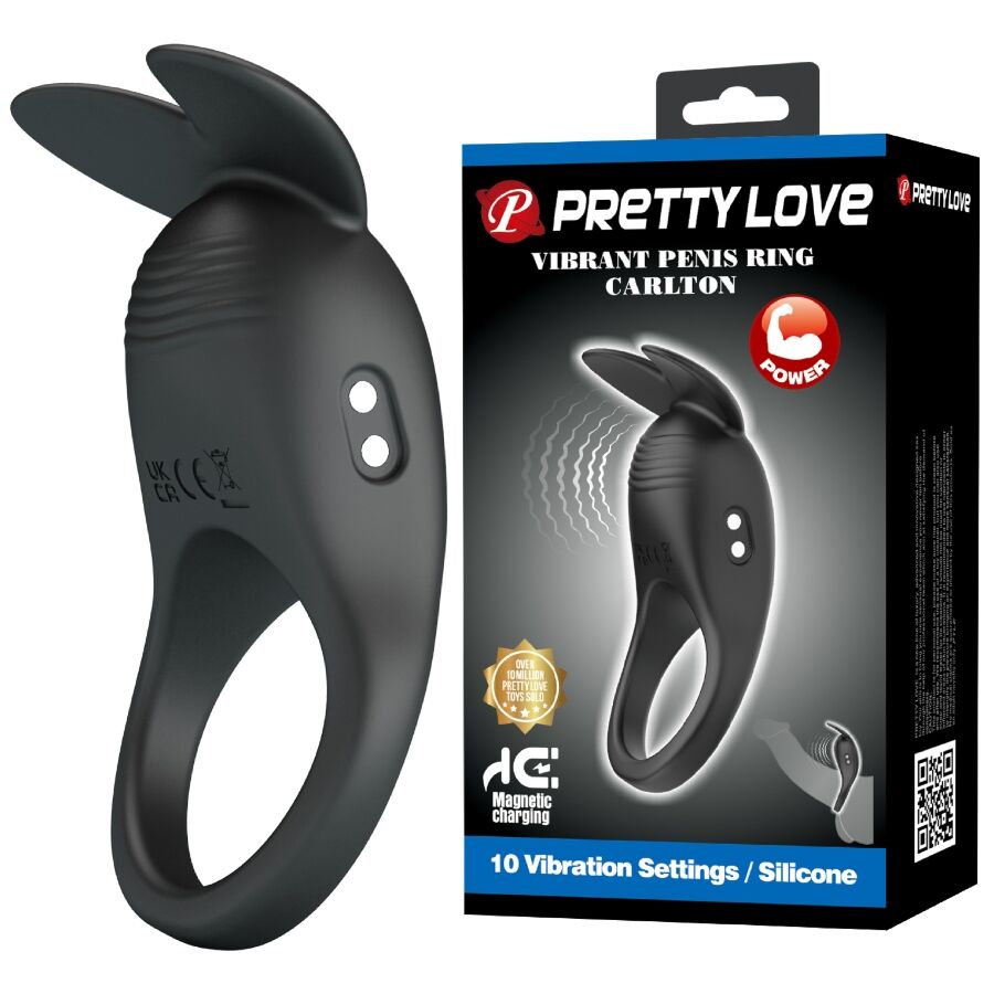 Anello per pene con stimolatore Carlton clitorideo di Pretty Love