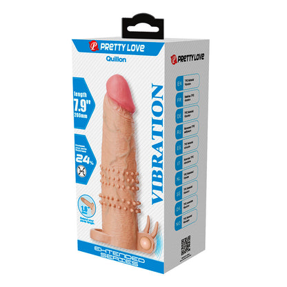 Guaina per pene con stimolatore Quillon clitorideo e vibrazione di Pretty Love, immagine 8