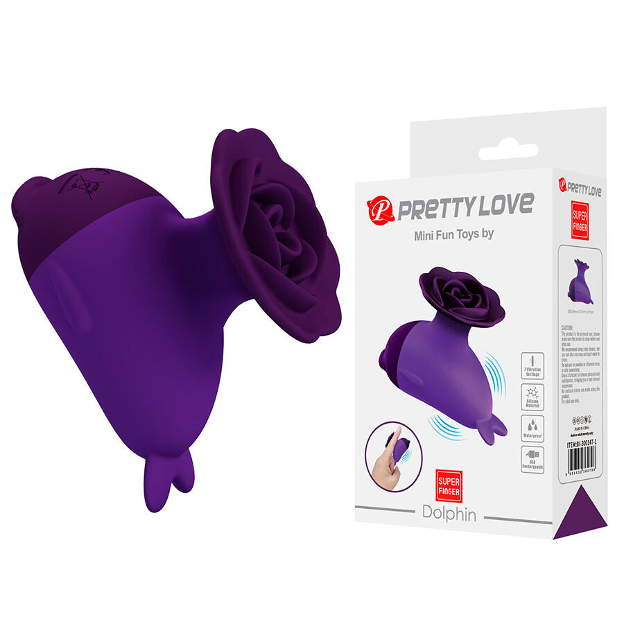 Vibratore con clip Dolphin mini di Pretty Love