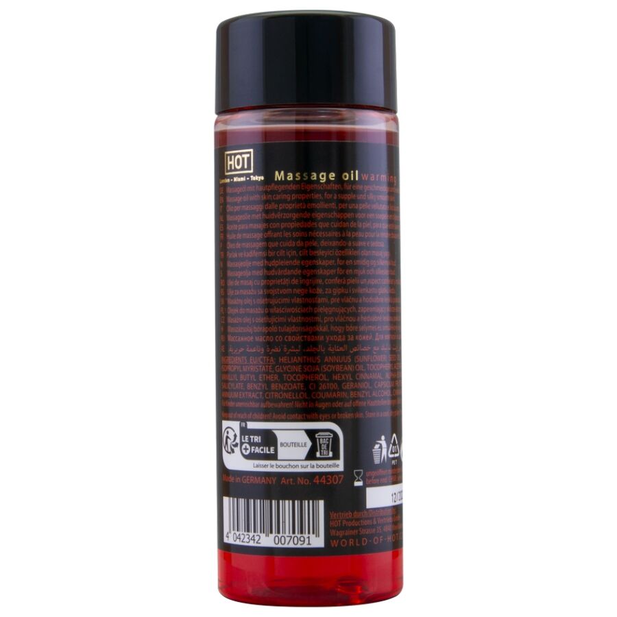Olio da massaggio riscaldante 100 ml di Hot, immagine 2