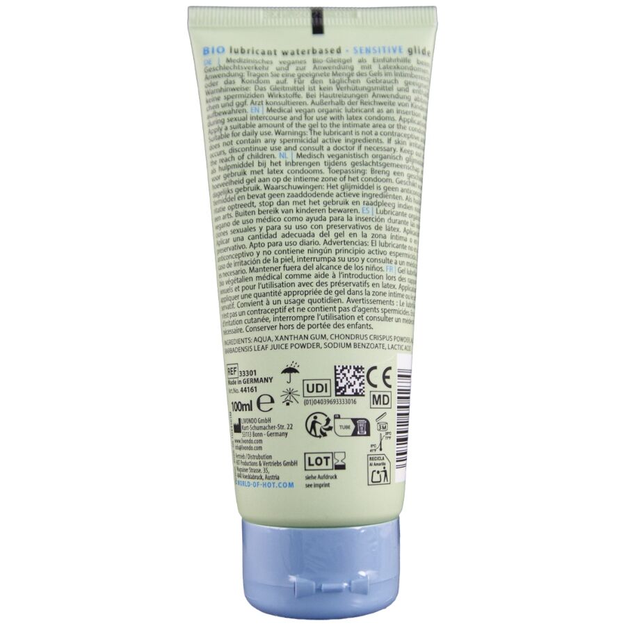 Lubrificante a base Bio acqua Sensitiv 100 ml di Hot, immagine 2