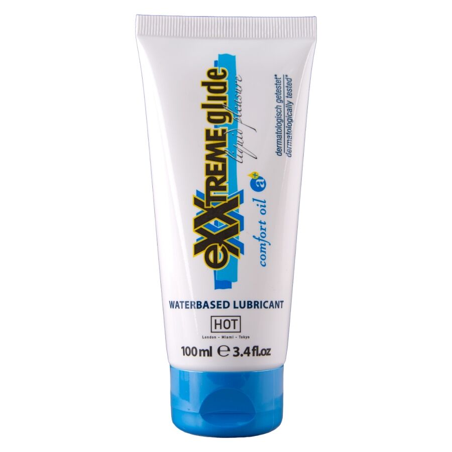 Lubrificante a base Exxtreme glide D'acqua e olio comfort A+ 100 ml di Hot