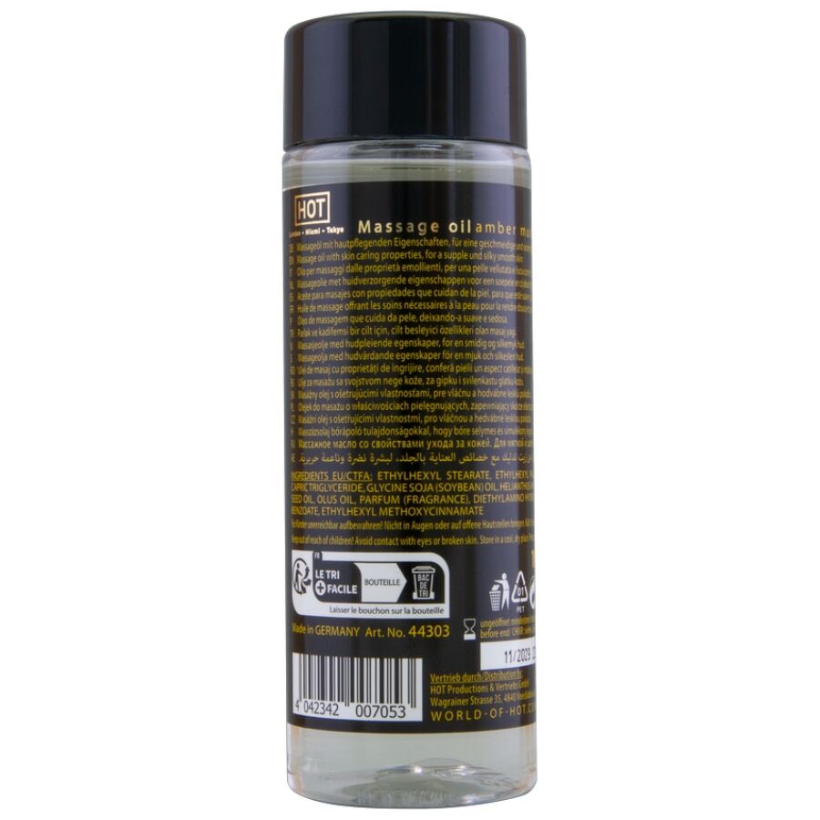 Olio da massaggio ambra e muschio 100 ml di Hot, immagine 2