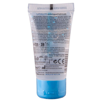 Superglide liquid pleasure lubrificante a base D'acqua 30 ml di Hot, immagine 2