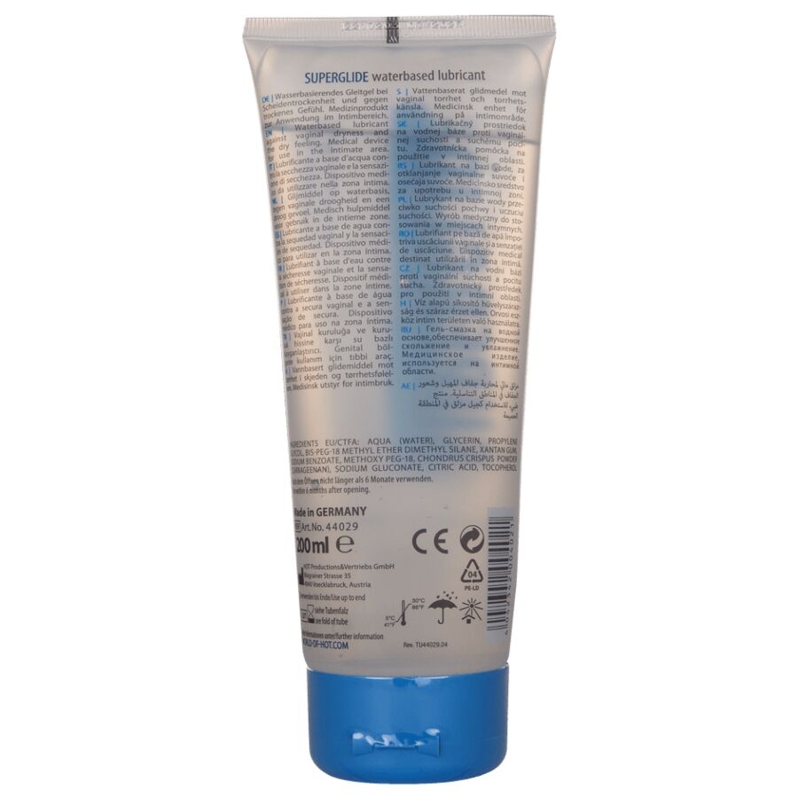 Superglide liquid pleasure lubrificante a base D'acqua 200 ml di Hot, immagine 2
