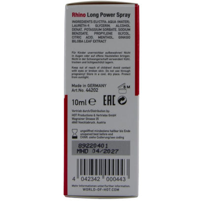 Spray a lunga Rhino potenza 10 ml di Hot, immagine 5