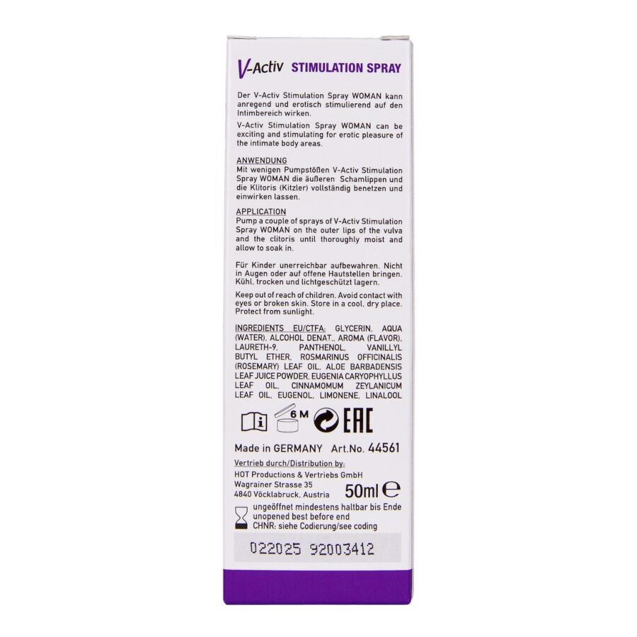 Spray stimolante V-activ donna 50 ml di Hot, immagine 7