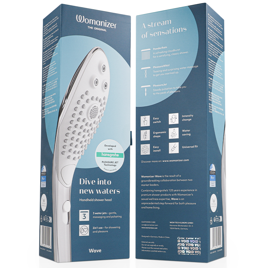 Cosmetica sensuale Soffione stimolante clitorideo wave cromato di Womanizer, immagine 7