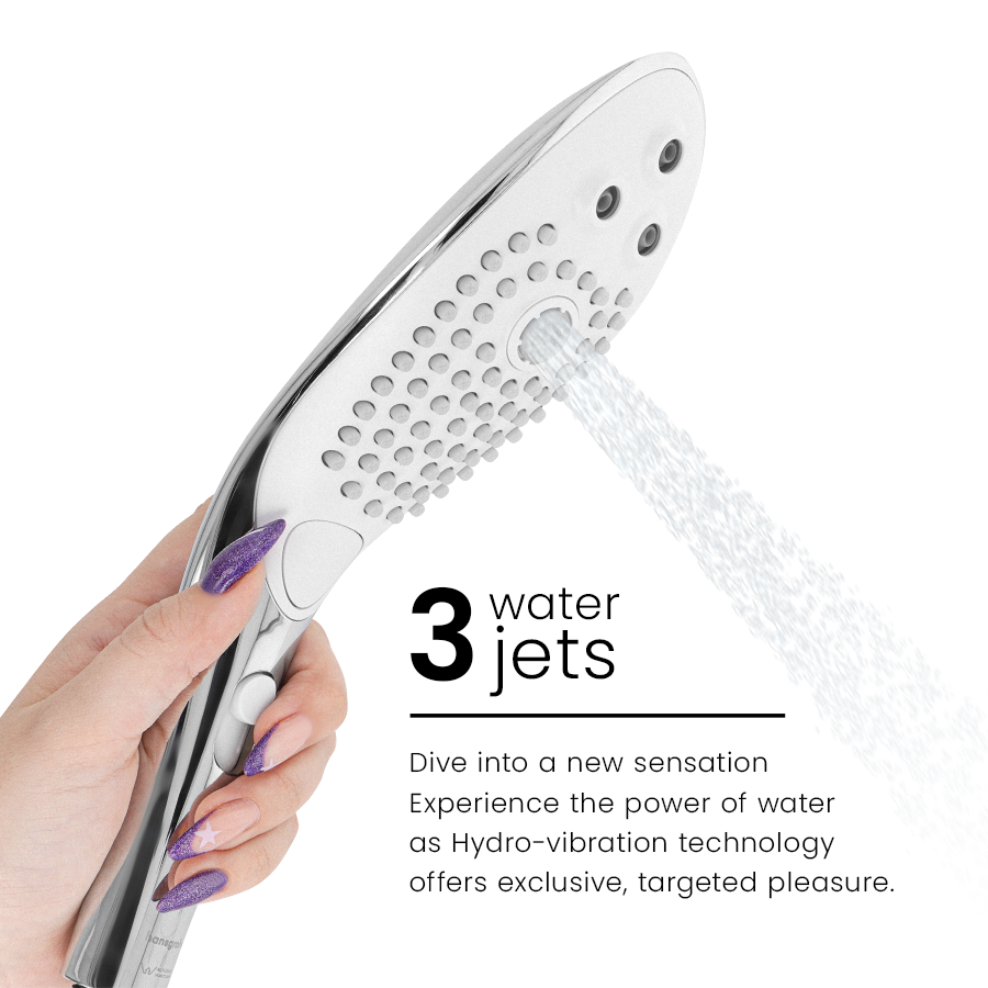 Cosmetica sensuale Soffione stimolante clitorideo wave cromato di Womanizer, immagine 5