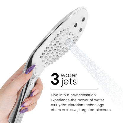 Cosmetica sensuale Soffione stimolante clitorideo wave cromato di Womanizer, immagine 5