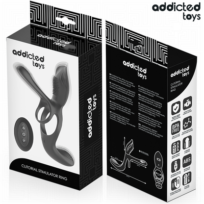 Anello per pene con stimolatore Doppio clitorideo di Addicted Toys, immagine 7