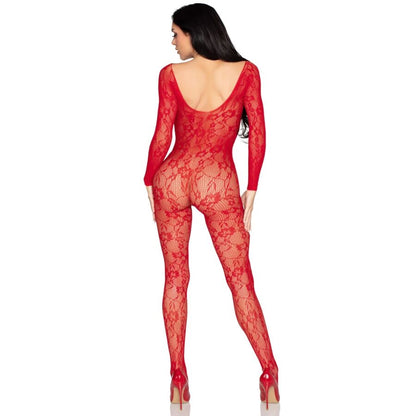 Bodystocking in pizzo rosso - taglia unica di Leg Avenue, immagine 3