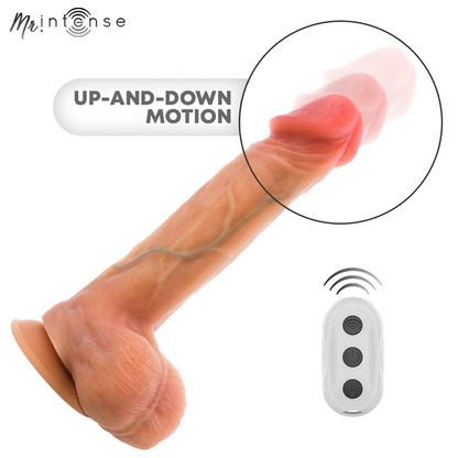 Dildo vibrante Logan in silicone con effetto calore e telecomando 20 cm -ø- 4,1 cm di Mr Intense, immagine 6