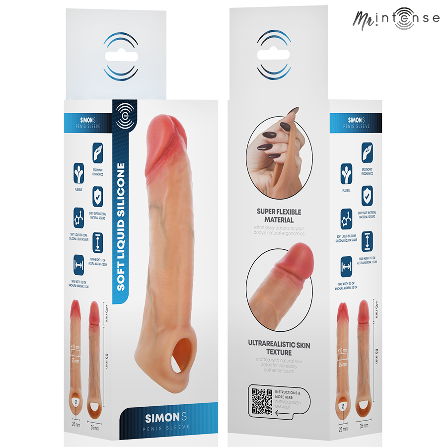 Dildo Simon S copri in silicone 13 cm -ø- 4 cm di Mr Intense, immagine 5