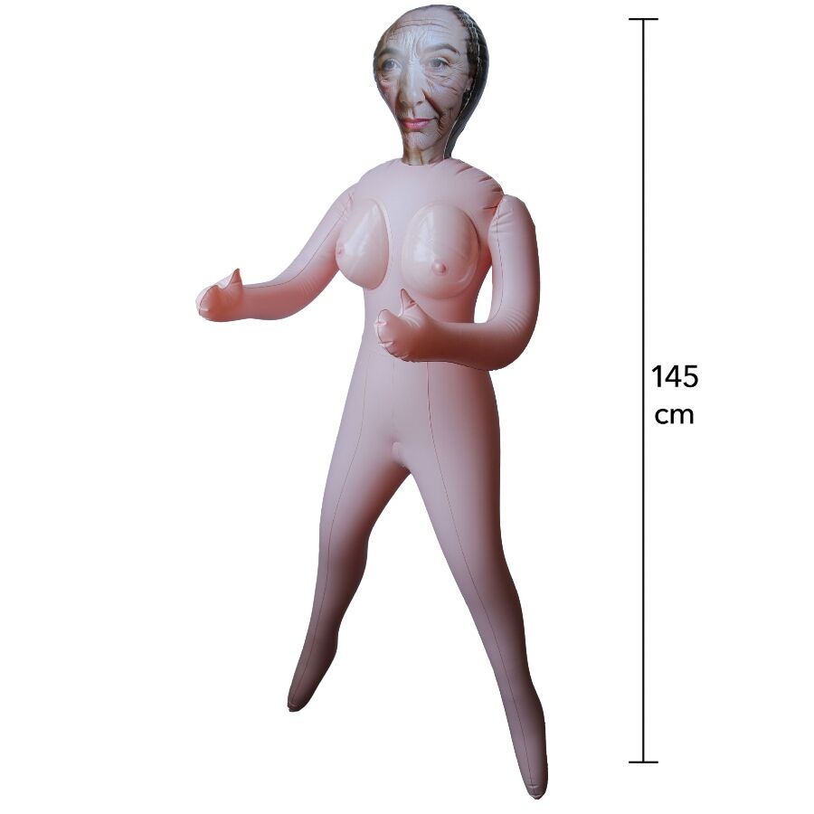 Masturbatore maschile Horny Granny bambola gonfiabile Nonna Eccitata 145 cm di Hidden Desire, immagine 2