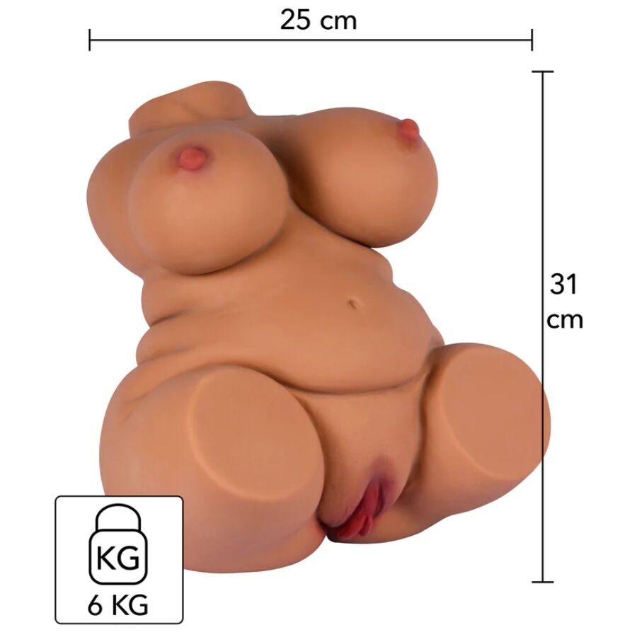 Masturbatore femminile Fat queen torso 6 kg di Hidden Desire, immagine 5