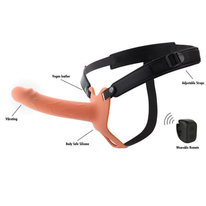 Guaina per pene Inferno vibrante Strap-on 18 cm di Hidden Desire, immagine 3