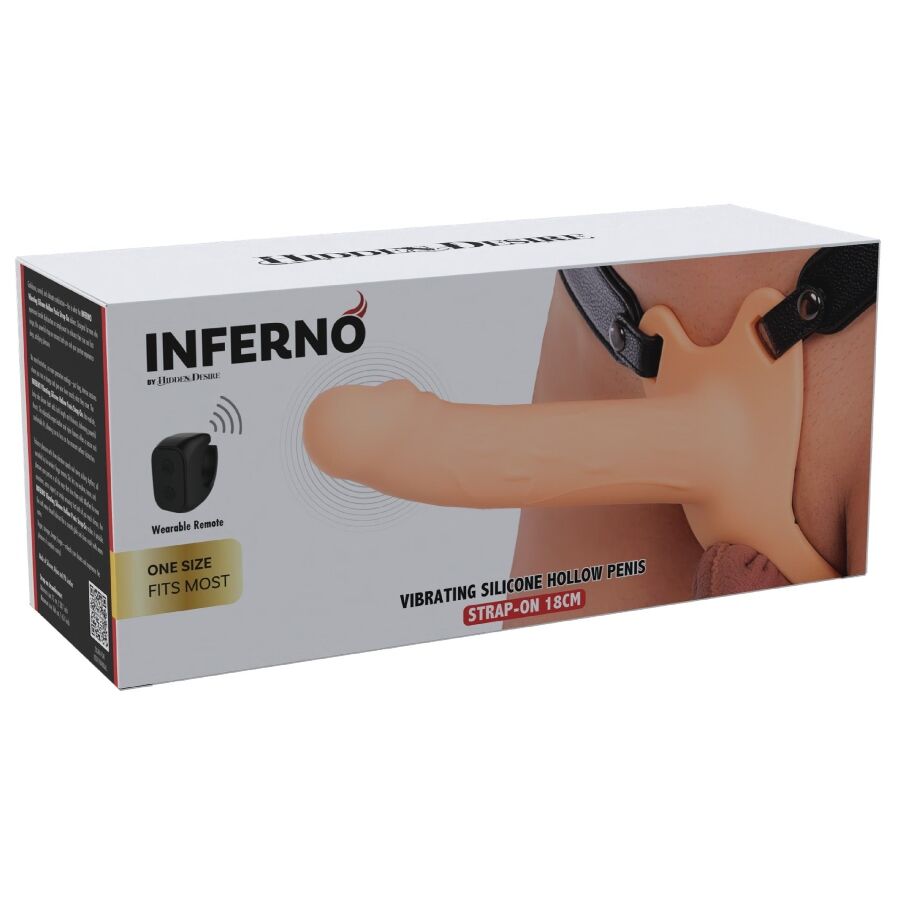 Guaina per pene Inferno vibrante Strap-on 18 cm di Hidden Desire, immagine 8