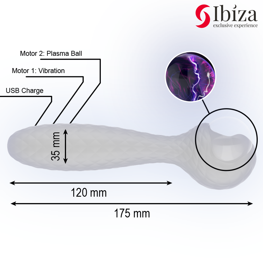 Vibratore e stimolatore a sfera di Plasma di Ibiza, immagine 5