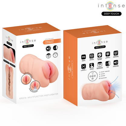 Masturbatore Aginale Krista con aspirazione, vibrazione ed effetto vocale 1,2 kg di Intense Deep Touch, immagine 9
