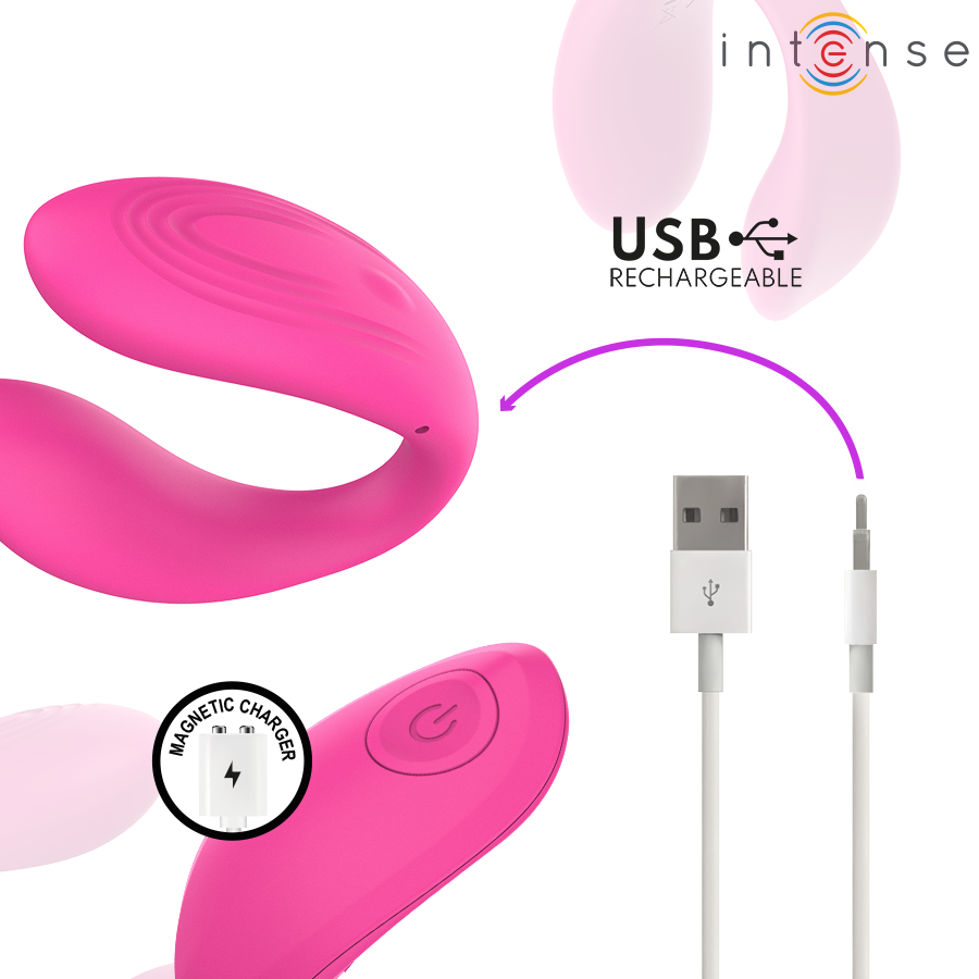 Stimolatore vibrante a morsetto Nora rosa di Intense, immagine 8