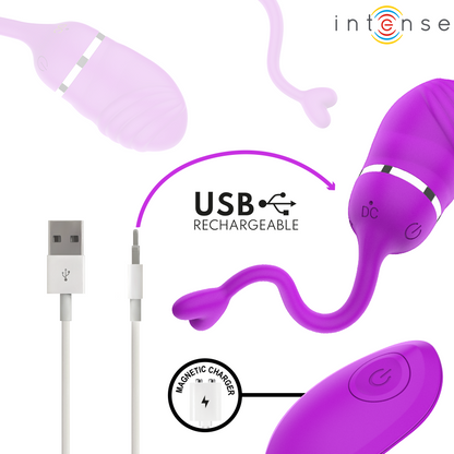 Uovo vibrante con telecomando Sookie viola di Intense, immagine 8