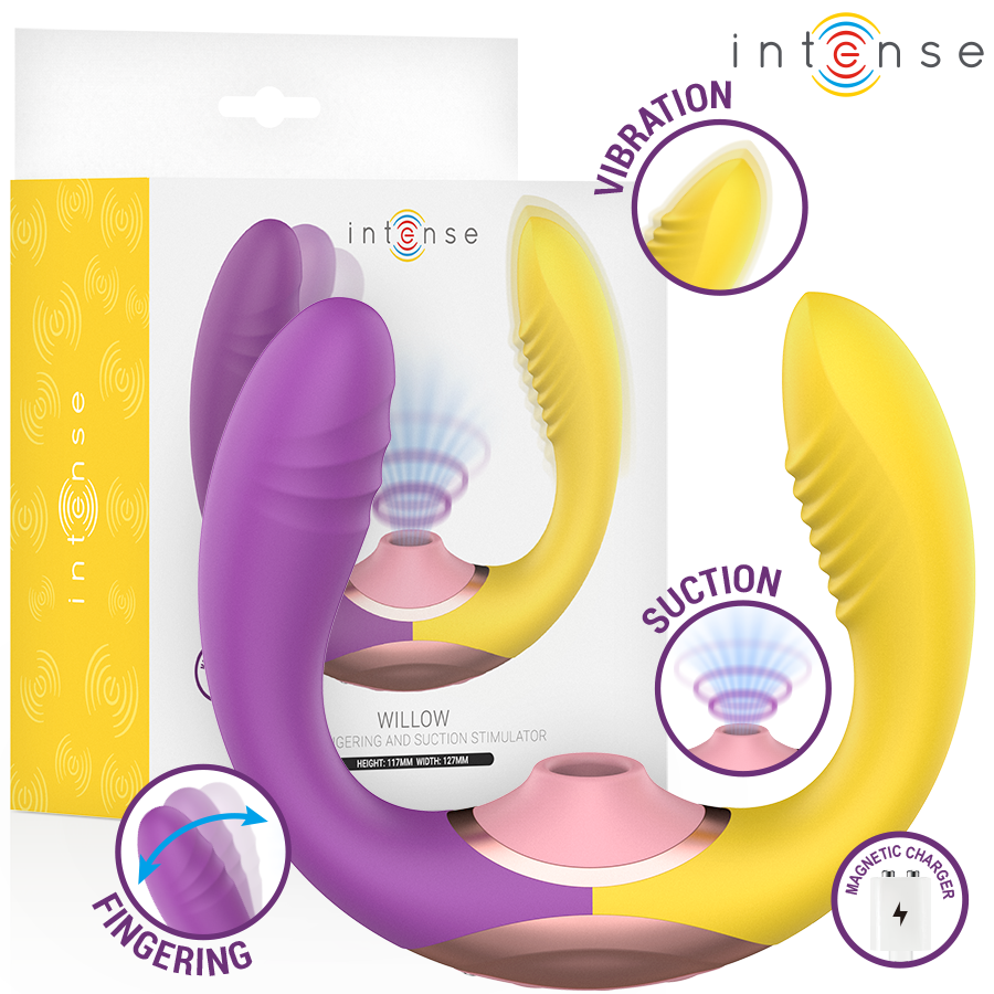 Stimolatore a vibrazione Willow e aspirazione 3 in 1 di Intense, immagine 2