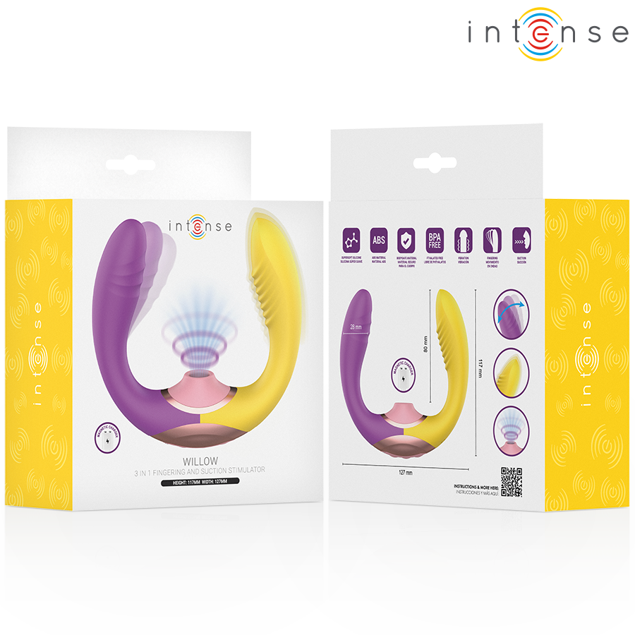 Stimolatore a vibrazione Willow e aspirazione 3 in 1 di Intense, immagine 7