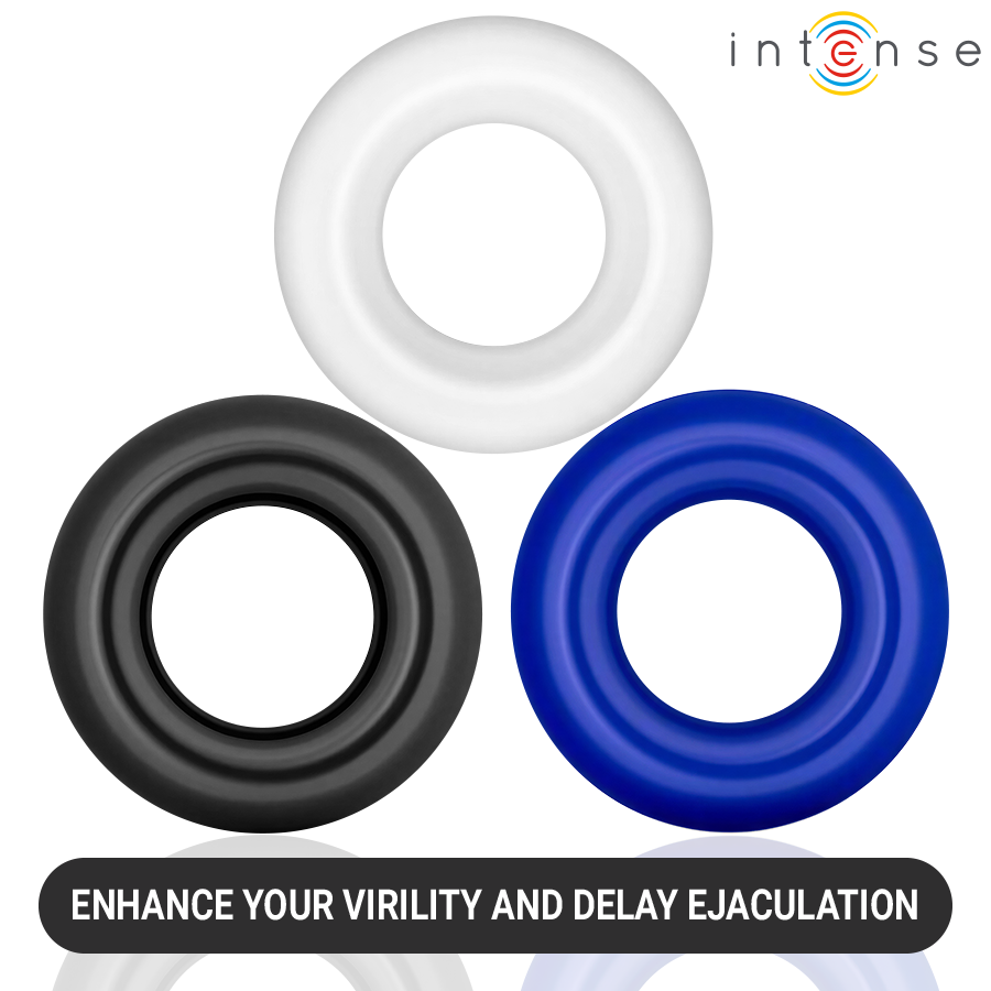 Set di 3 anelli per pene Wick, vari colori di Intense, immagine 6