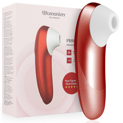 Stimolatore clitorideo pro vibrante bordeaux di Womanizer