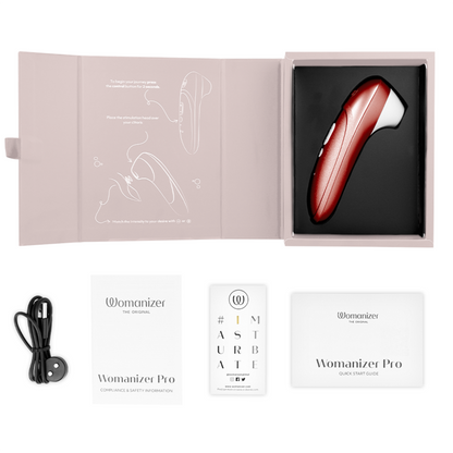 Stimolatore clitorideo pro vibrante bordeaux di Womanizer, immagine 6