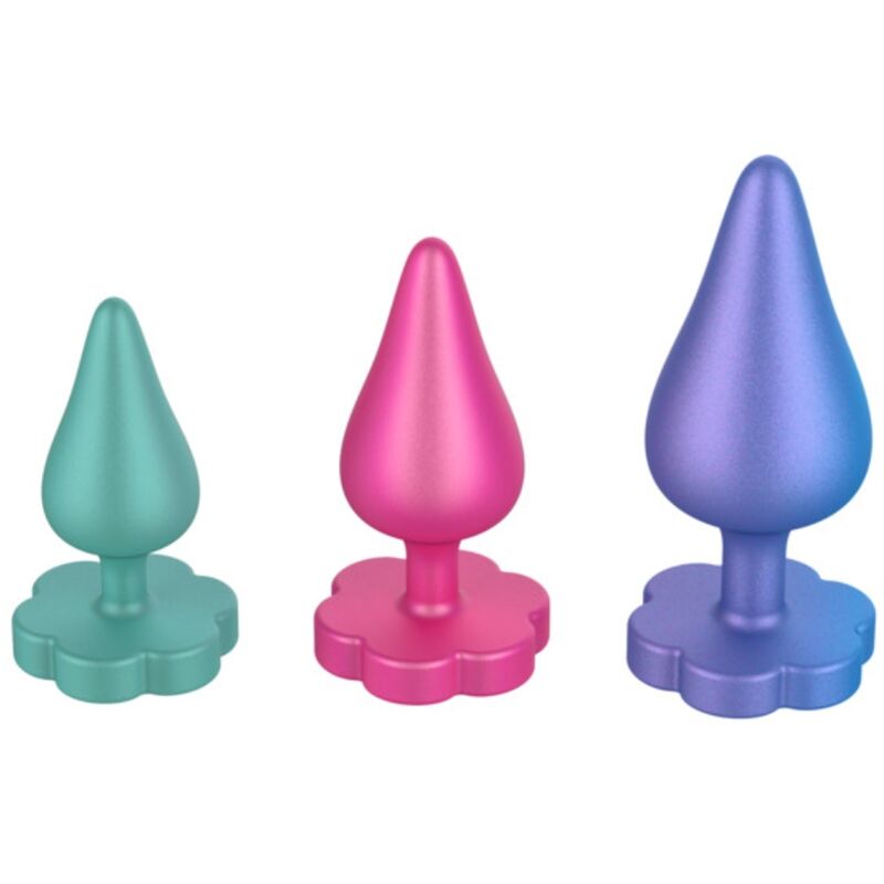 Kit per allenamento anale Luster S/m/l con base a forma di fiore di Romp