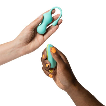 Vibratore Cello multifunzione a uovo turchese con telecomando di Romp, immagine 5