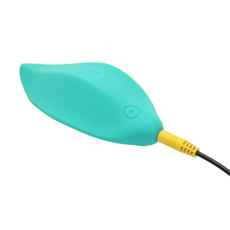 Vibratore a onde stimolatore clitorideo forma ergonomica verde acqua di Romp, immagine 8