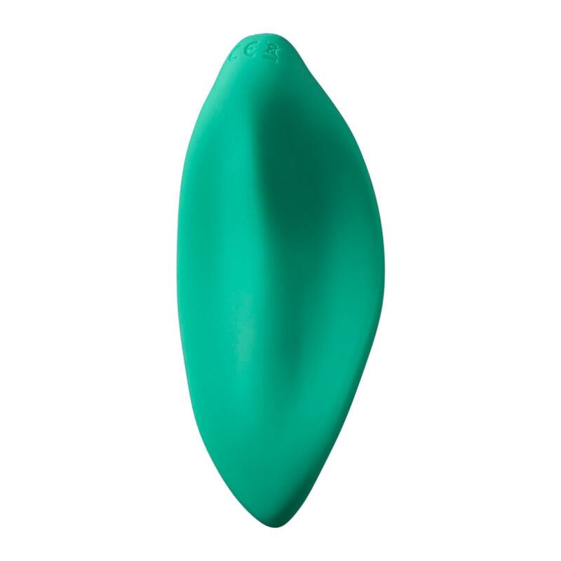 Vibratore a onde stimolatore clitorideo forma ergonomica verde acqua di Romp, immagine 5