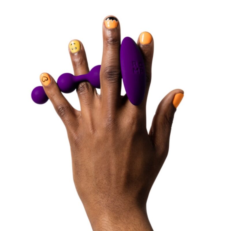 Sex toy anale Amp perle in silicone flessibile viola 12,5 cm viola di Romp, immagine 2