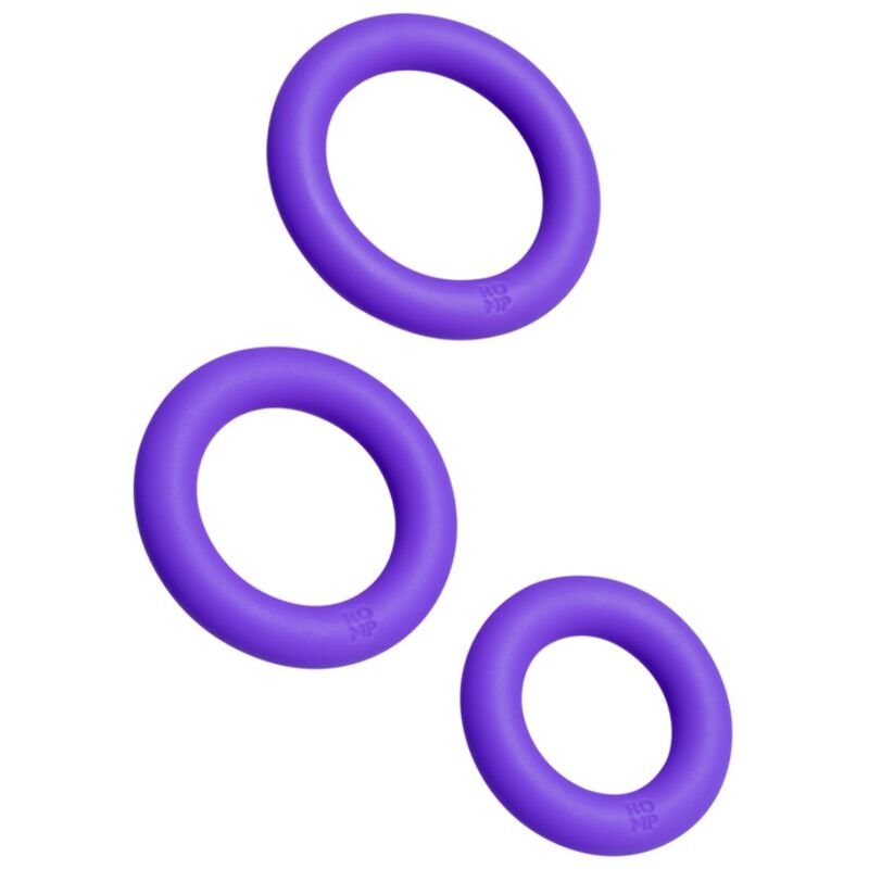 Set di 3 Remix trio anelli per pene in silicone viola di Romp