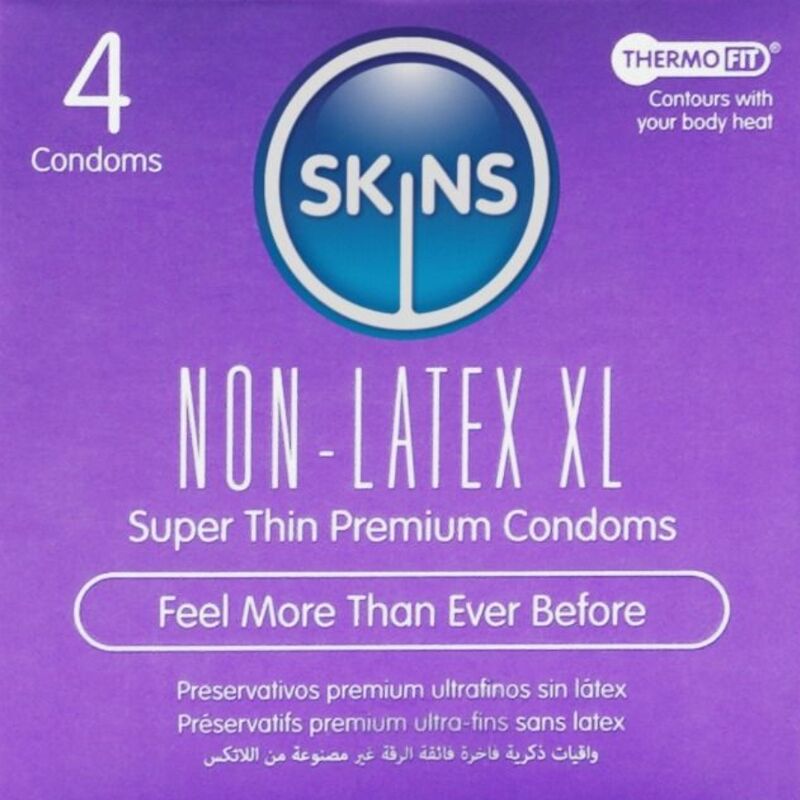 Preservativi senza lattice, confezione XL da 4 di Skins